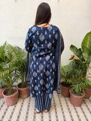 Indigo yoke Suit Set