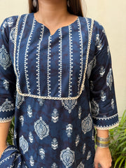 Indigo yoke Suit Set