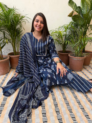Indigo yoke Suit Set