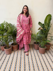 Pink floral suit set