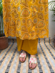 Yellow Ambi print full Suit Set
