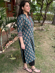 Peacock Kantha kurta
