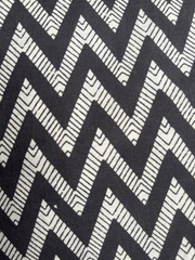 Black buta Zigzag palazzo Unstitched Suit set