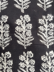Black buta Zigzag palazzo Unstitched Suit set
