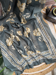 Mustard Mehendi Unstitched Suit set