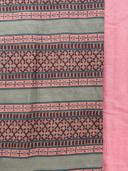 Mehendi green Rust PInk Unstitched Suit set
