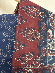 Navy blue printed Unstitched Suit set