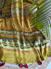 Ajrakh modal Unstitched Kurta duppata set