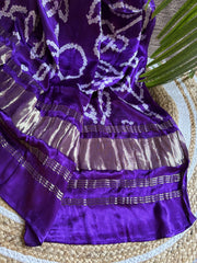 Purple modal solid Unstitched Kurta duppata set