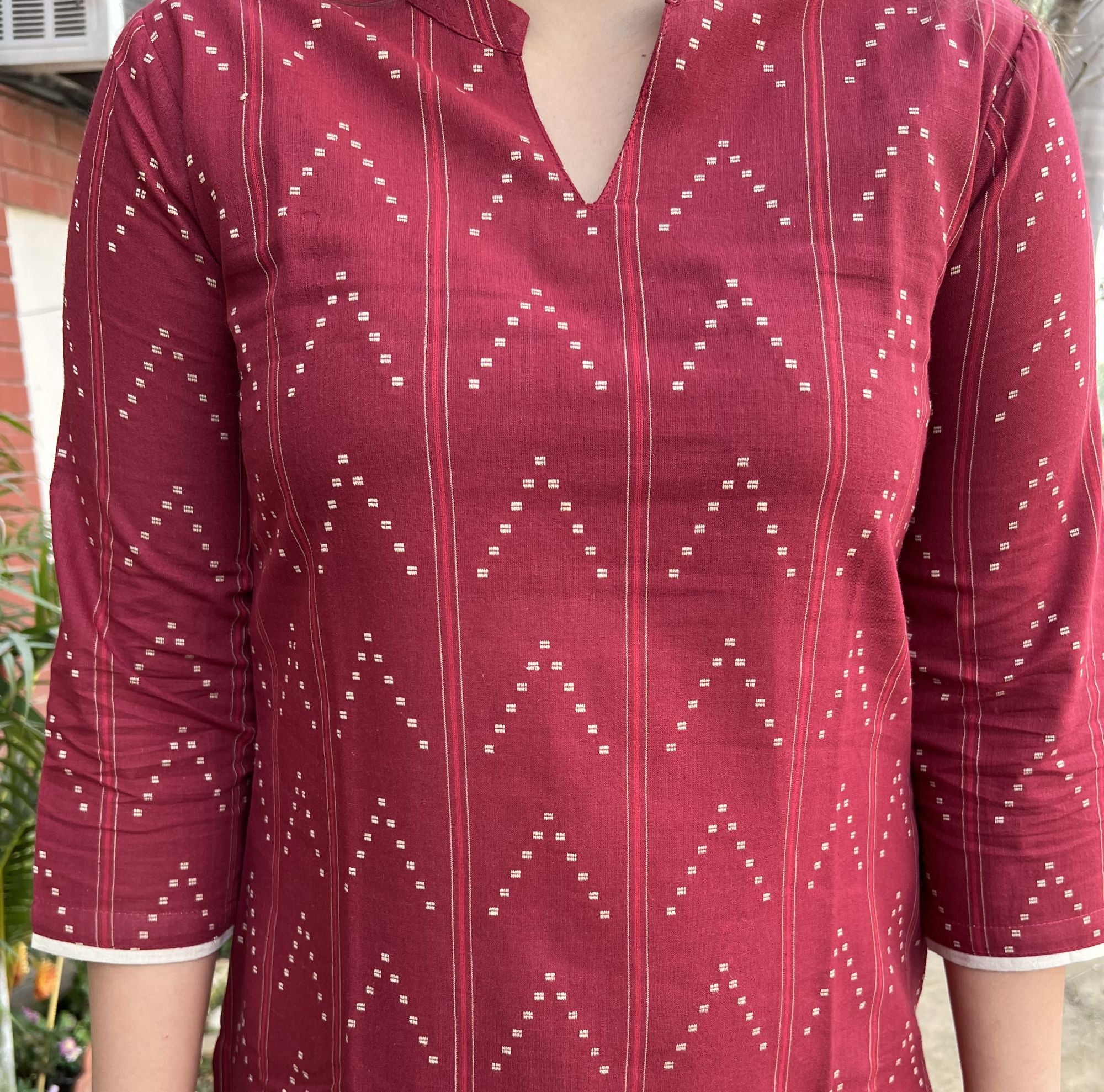 Maroon Arrow Kurta - MYSANSKRITAM