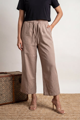 Beige Basic flex palazzo