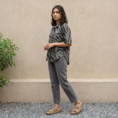 Military green stripe Top