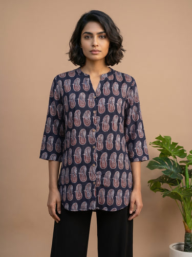 Black Ambi Ajrakh shirt