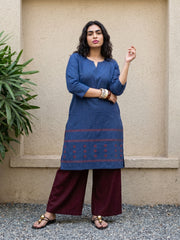 Navy Blue south cotton kurta (42 INCHES LENGTH)