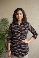 Black Buti Ajrakh shirt