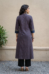 Indigo multi kali aline kurta