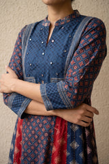 Indigo multi kali aline kurta