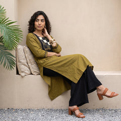 Mehendi green yoke kurta