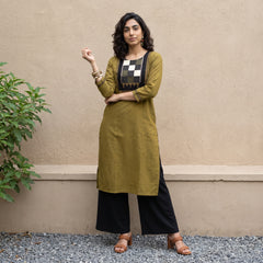 Mehendi green yoke kurta