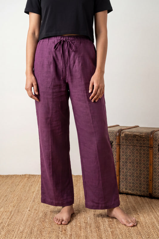 Wine basic flex palazzo