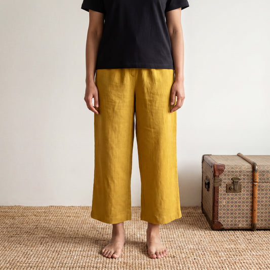 Mustard Basic flex palazzo