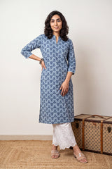 Blue floral Kurta