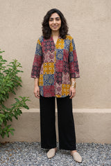 Multi patchwork print shirt
