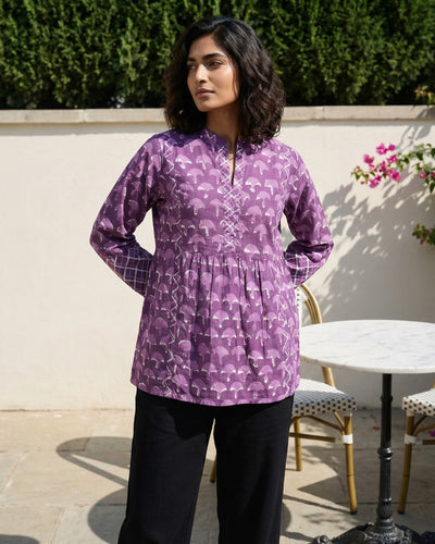 Purple Buta Aline Top