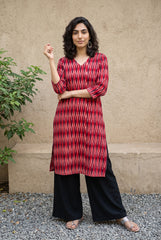 Rangrez Ikkat  aline Kurta