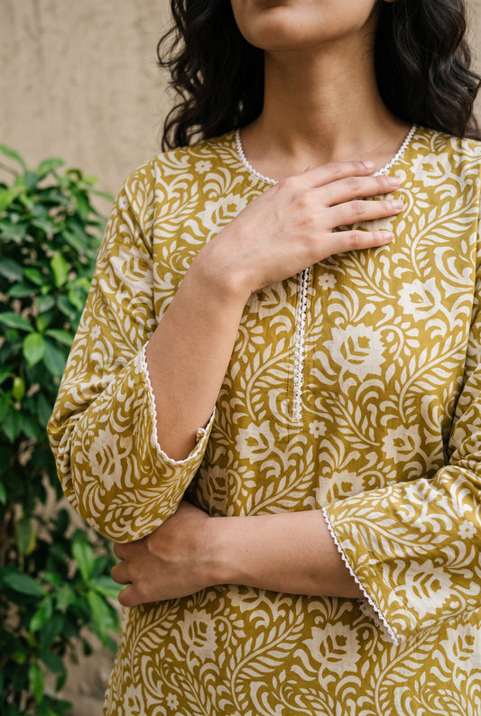 Mustard bloom kurta