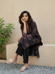 Black abstract kurta