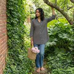 Basic ajrakh Lines shirt