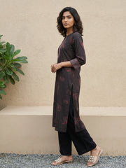 Black abstract kurta