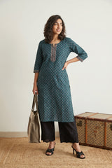 Green choti buti Kurta