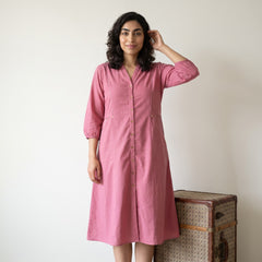 Rose Pink Aline kurta with Pockets