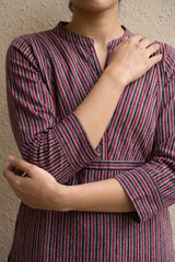 Maroon lines office wear kurta