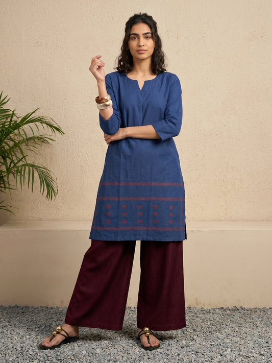 Navy Blue south cotton kurta (42 INCHES LENGTH)