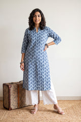 Blue floral Kurta