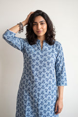 Blue floral Kurta