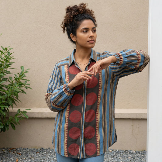 Circle Muslin silk shirt