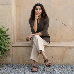 Basic ajrakh Lines shirt