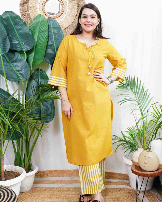 Mustard Solid Coord Set