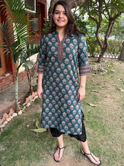 Peacock Kantha kurta