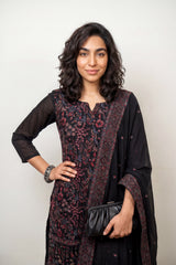 Black Lucknowi Full suit set