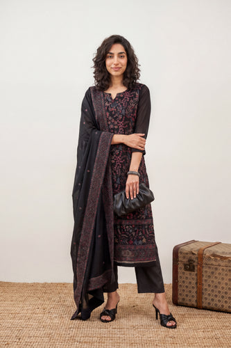 Black Lucknowi Full suit set