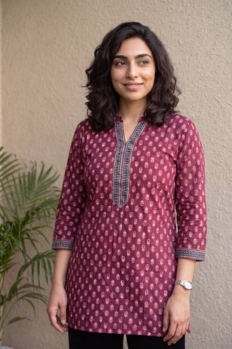 Wine Buti short kurti
