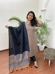 Mouse kurta with ajrakh duppata - MYSANSKRITAM