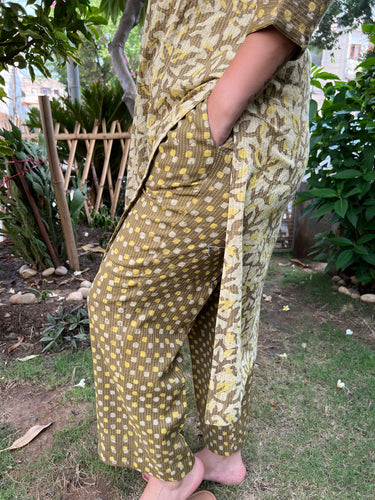 Mehendi green kantha Palazzo