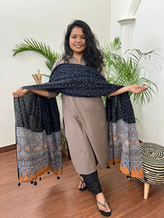 Mouse kurta with ajrakh duppata - MYSANSKRITAM