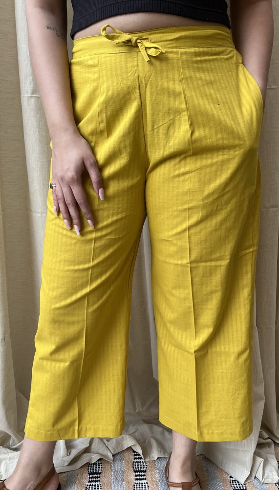 Mustard Cotton pants